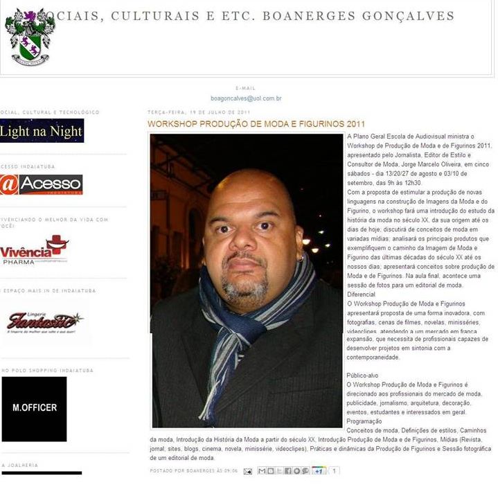 Blog Boanerges Gonçalves (Julho 2011)