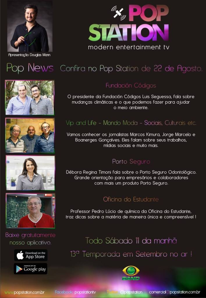 Programa Pop Station – Band Campinas (Agosto 2015)